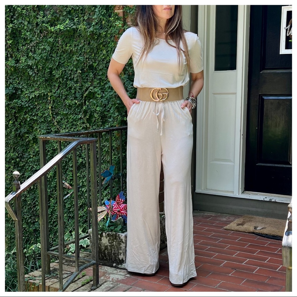#10 Off White KNIT Romper with POCKETS! - Picture 7 of 10